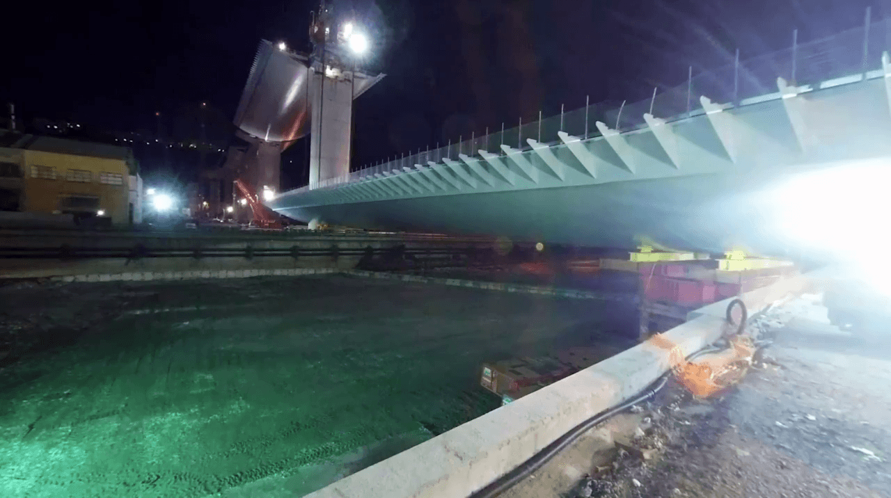 Il ponte #Pergenova La ricostruzione a 360° - Il varo del grande impalcato